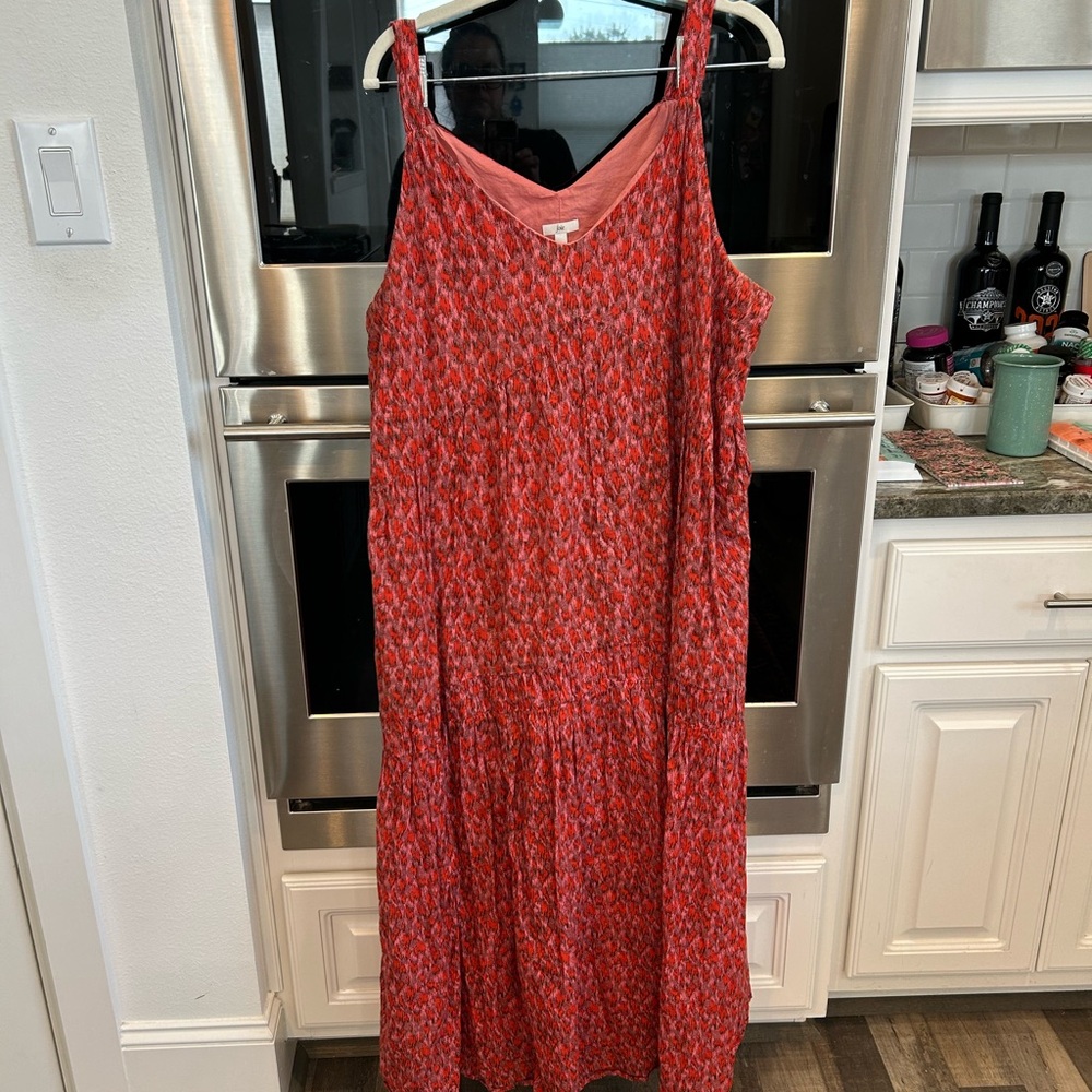 Joie bondi tiered Maxi Dress tea rose pattern size XL GUC